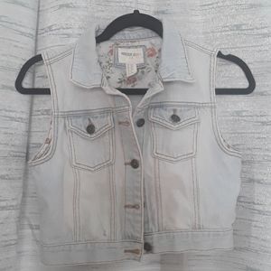 Girl's Jean Crop Vest
